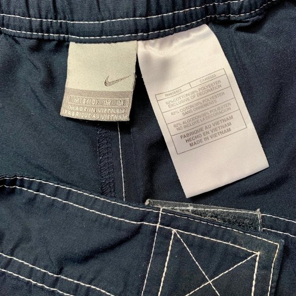 Nike Athletic Shorts Size Medium 8-10 Navy Blue Side Pockets - Picture 4 of 5